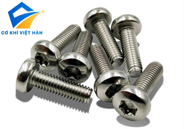 Vít inox đầu hoa khế thân bu lông Din 7985TX