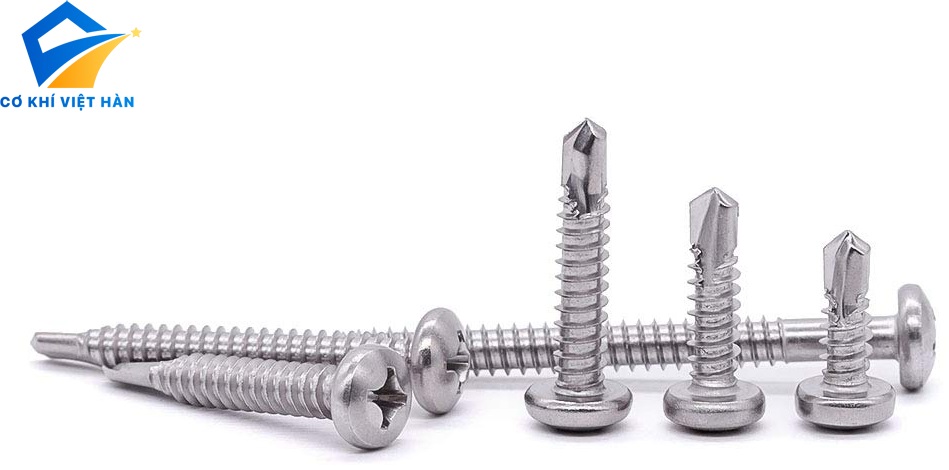 Vít tự khoan đầu tròn inox Din 7504N