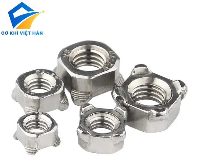 Ê cu (đai ốc) hàn 4 chân inox 304 - Đai ốc hàn 4 chân inox