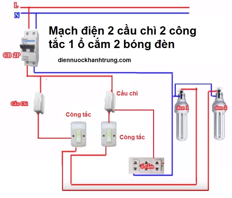 cách đấu công tắc điện