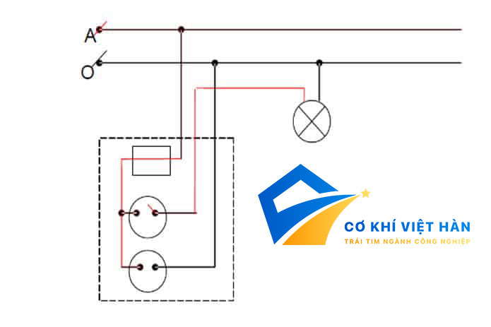cách đấu 1 công tắc 1 bóng đèn