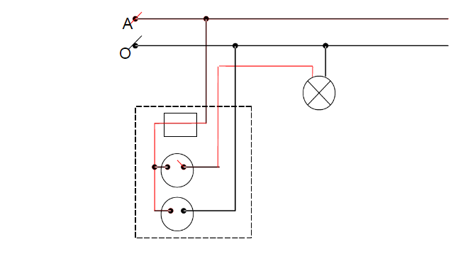 cách đấu 1 công tắc 1 bóng đèn