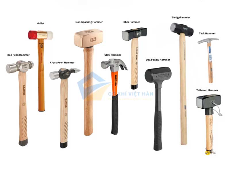Các loại búa cầm tay thông dụng