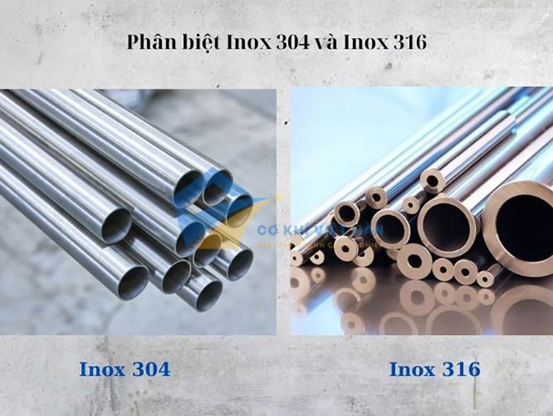 Phân biệt inox 304 và inox 316