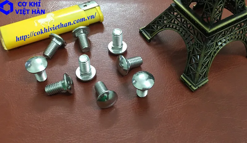 Bu lông đầu tròn cổ vuông inox