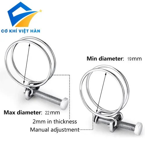 Đai xiết dây đôi inox